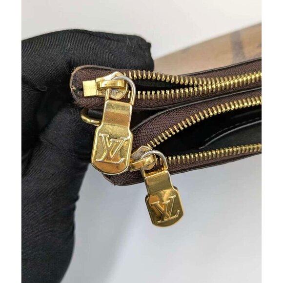 Pre-owned Louis Vuitton Reverse Monogram Giant Double Zip Pochette Brown - Picture 7 of 15